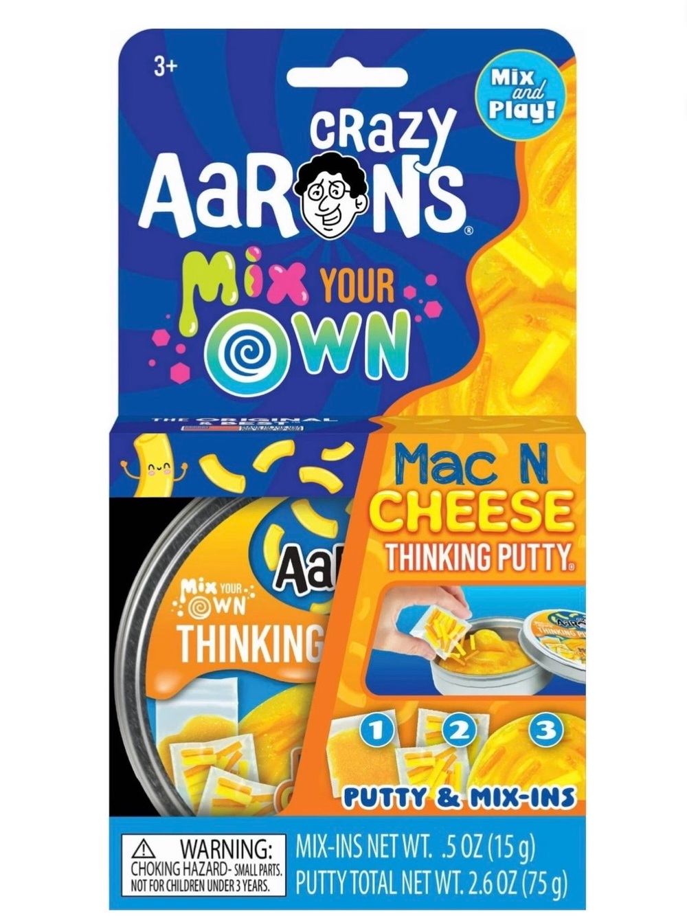 JUMBO Crazy Aaron's Mix Your Own Mac N Cheese Thinking Putty